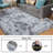 Shag Area Rugs 8x10 ft, Tie-dyed Grey Fluffy Rug for Living Room, Non-Slip Shag Carpet for Bedroom Nursery Kids Play Room Dorm Office-630778010