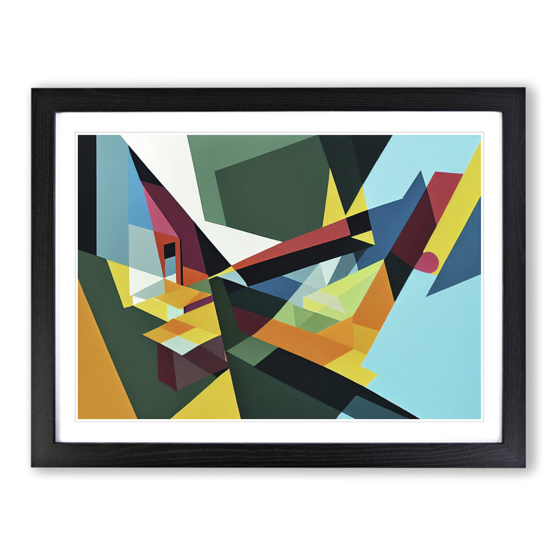 Abstract Art Vol.2 - Single Picture Frame Painting, Black, 46cm H x 64cm W x 2cm D