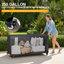 Grande boîte de rangement pour l'extérieur avec roulettes en métal 250 gallons-124835872-113493799