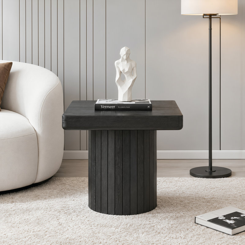 Single Coffee Table, 19.68"H * 23.62"W * 23.62"D, Black