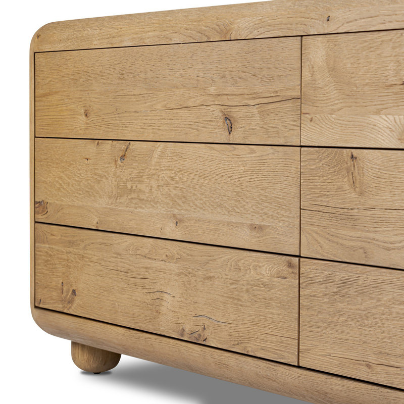 Sheldon 6 Drawer Dresser-Worn Oak