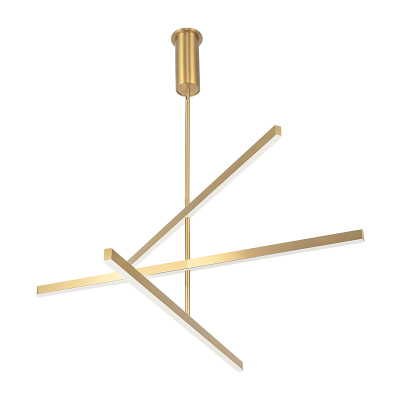 Vega 3 - Light LED Pendant, Gold, 16.5" H x 45" W x 45" D