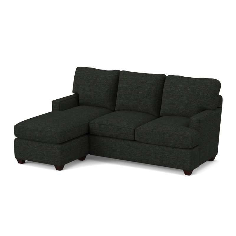 80.5" Wide Reversible Modular Sofa & Chaise with Ottoman, Antic Pepper