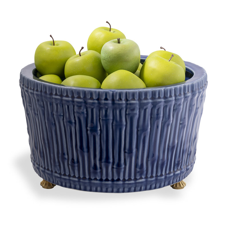 Bamboo Garden Center Basin, Blue