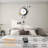 Large Wall Clock Decorative Modern Clock With Pendulum Silent Non-Ticking