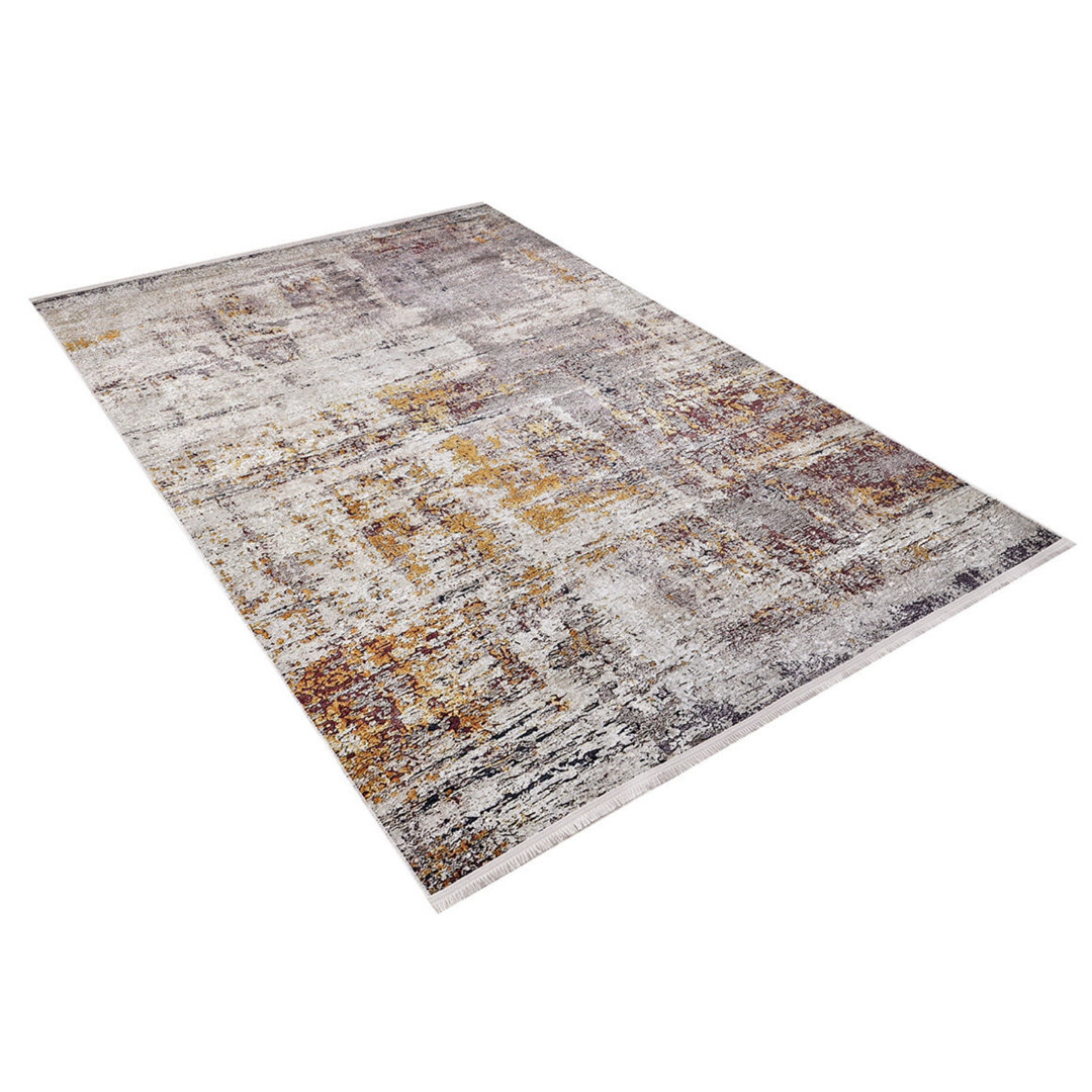 Aviannah Beige Modern Polyester Digital Print Area Rug