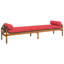 Banc d'extérieur brun et rouge