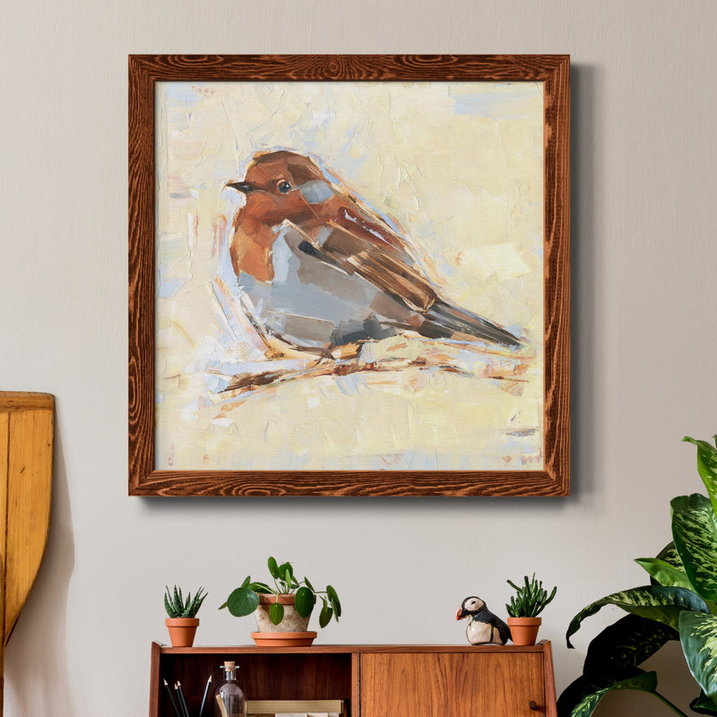 Toile avec cadre Bird I-Premium - prêt à accrocher, H 17 po x l 17 po x P 1 po, Érable encadré