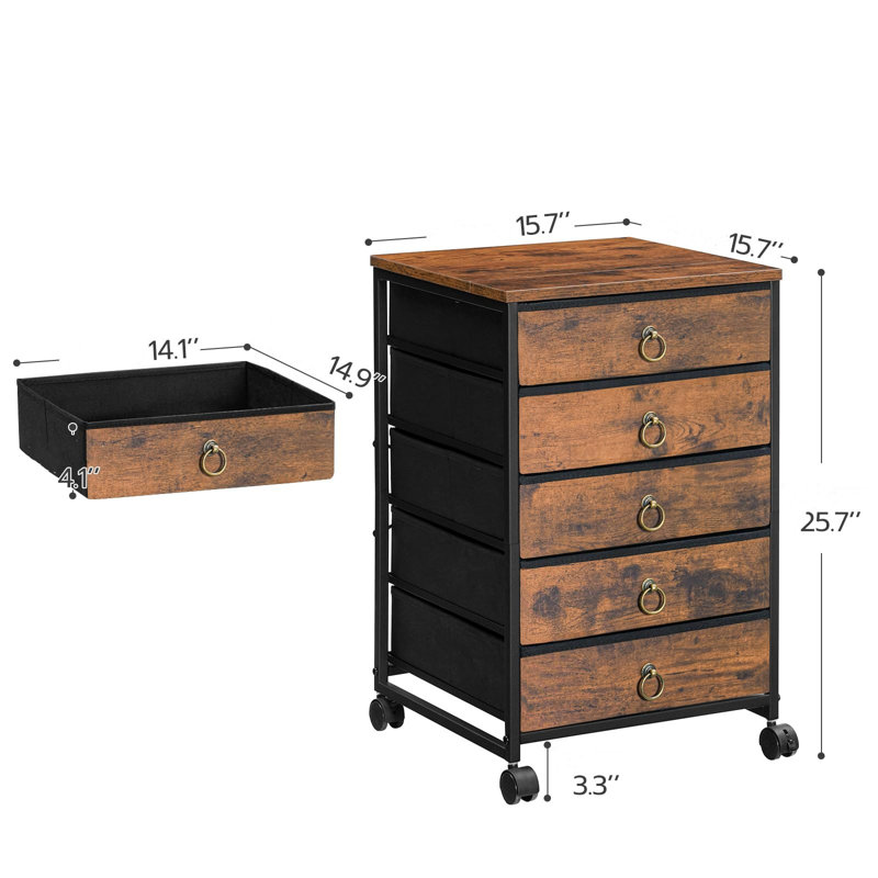 5-Drawer Chest,Office Cabinet with Drawers