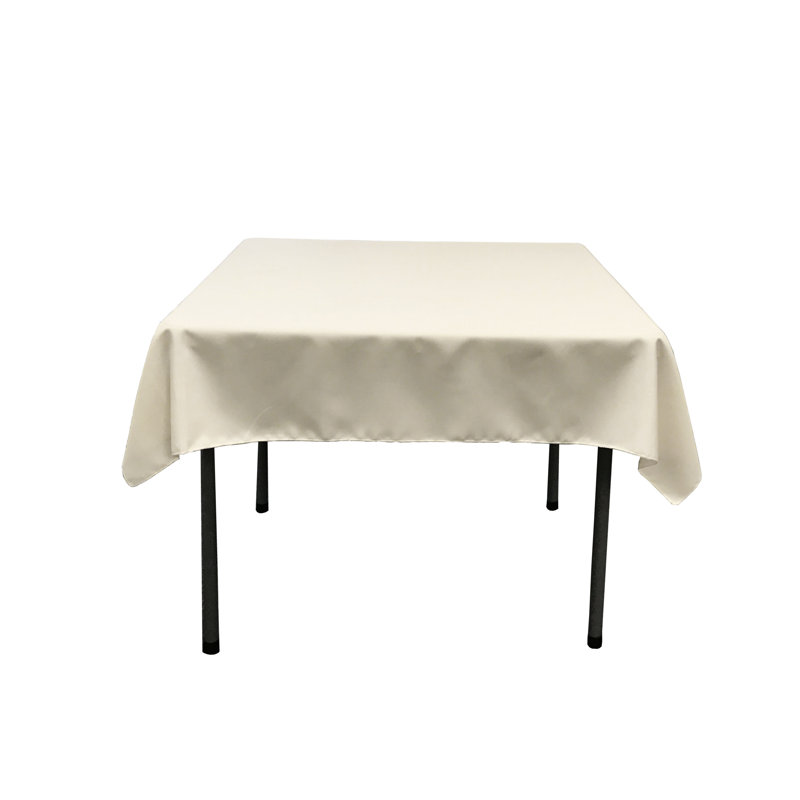 Wayfair Basics® Fisher Solid Colour Square Tablecloth, Ivory, 52" Square