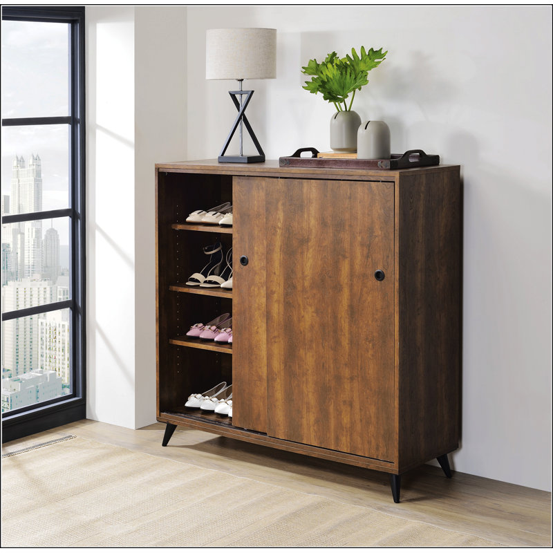 Armoire à chaussures polyvalente avec portes coulissantes pour un rangement optimal