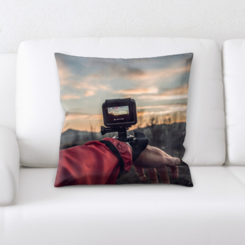 Go Pro Microsuede Reversible Throw Pillow