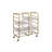 Vorrik Gold & White Washed Finish Serving Cart-797942383