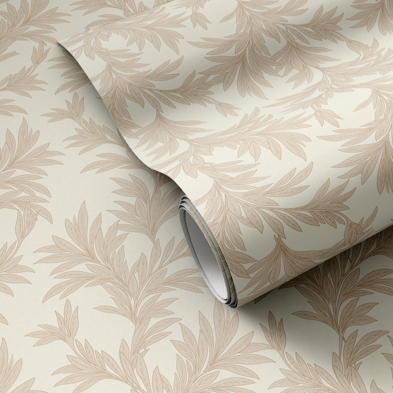 Lush Leaves Wallpaper by Getty Images, W52" x H132", Lush Leaves Olive I