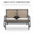 2-Person Outdoor Glider Bench, Patio Double Swing Rocking Chair Loveseat W/Powder Coated Steel Frame For Backyard Garden Porch