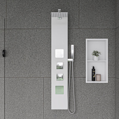 Panneau de douche à double fonction en aluminium