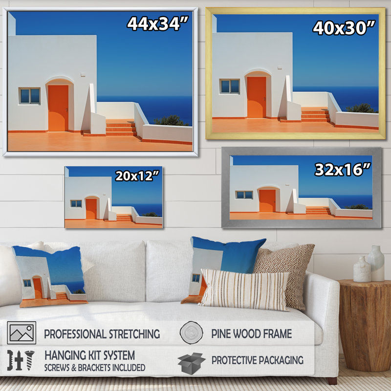 Grosvenor - Coastal Canvas Wall Art, H 34 po x l 44 po x P 1,5 po, Cadre flottant noir