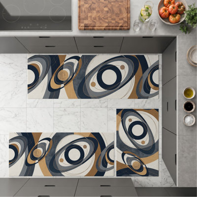Tapis de cuisine lavables antidérapants Abstract Swirl