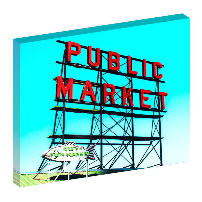 Seattle - impression sur toile, H 30 po x l 40 po x P 1,5 po, Toile tendue