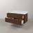 Clapp 48 In. Single Rectangle Sink Floating Bathroom Vanity with Cultured Marble Top in Truffle Oak