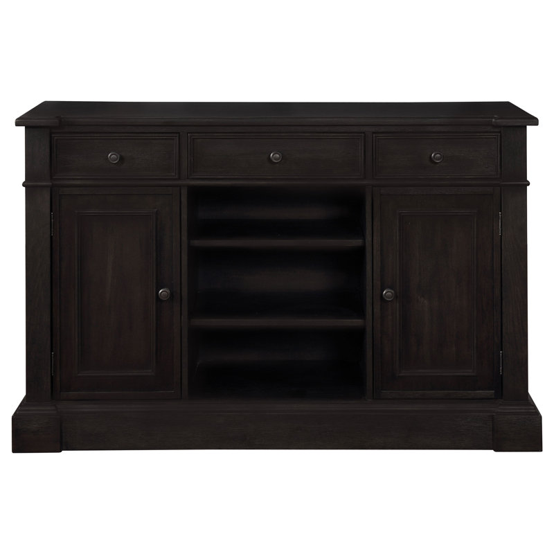 Girace 2-Door Rectangular Server Antique Noir