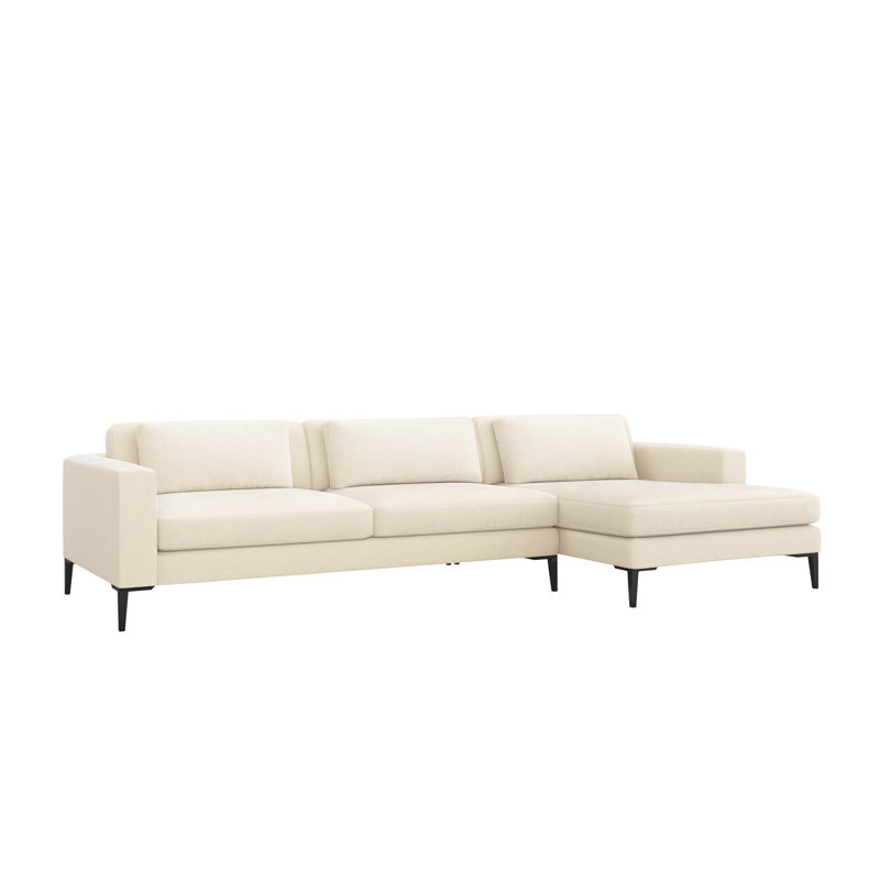 Izzy Upholstered Sectional, Right Hand Facing, Pure, Bronze