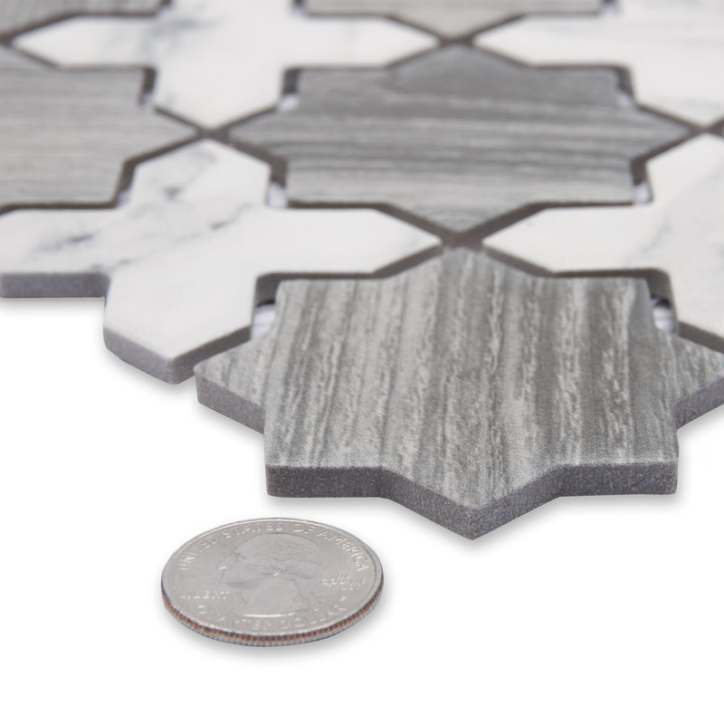 Llama 2" Star 11-7/8 In. X 11-7/8 In. Porcelain Mosaic Tile