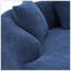 Canapé modulaire en L en éponge à compression complète avec méridienne incurvée, canapé modulaire en chenille bleu marine, haute densité 30D pour un salon d'appartement. 900 lb.-118043819