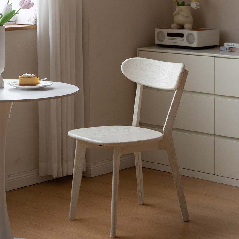 Chaises de salle à manger en bois, Blanc