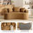  65.4" Plush Curved Loveseat Sofa with Pillows-446735801