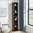 8-Tier Adjustable Media Tower Rack, Slim CD DVD Storage Cabinet, Narrow Bookcase for Home Office, Multi-functional Double-Decker Bookshelf-1783387083