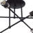 6 Light Black Extra Large Semi-Flush With Brushed Nickel Accents