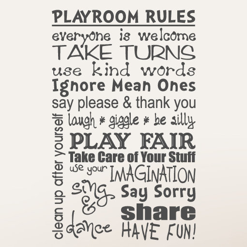 Text & Numbers Non-Wall Damaging Wall Decal, Dark Gray