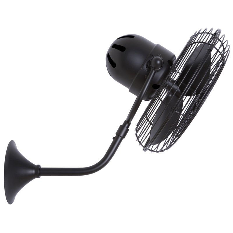 13" Wall Mounted Fan, Black