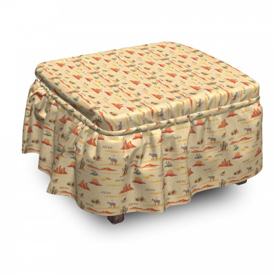 Box Cushion Ottoman Slipcover