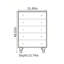 Commode d'appoint 5 tiroirs Ceridwen