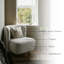 Chaise d'appoint 31 po en tweed gris moderne - sièges de salon confortables