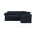 Lockheart 5PC L Shaped Roll Arm Modular Upholstered Corner Sectional Blue-126757376