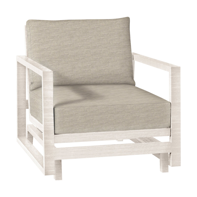 Méridienne Avondale, No Welt + Standard Fill, Lin Sunbrella colombe, Craie