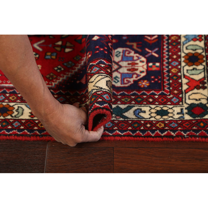 One-of-a-Kind 3'5" X 5'2" New Age Wool Area Rug in Red