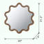 Miroir d'appoint 31 "x 30"