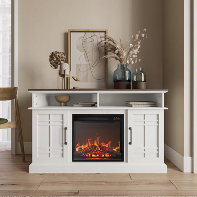 Wister TV Stand for TVs up to 50" with Fireplace Included