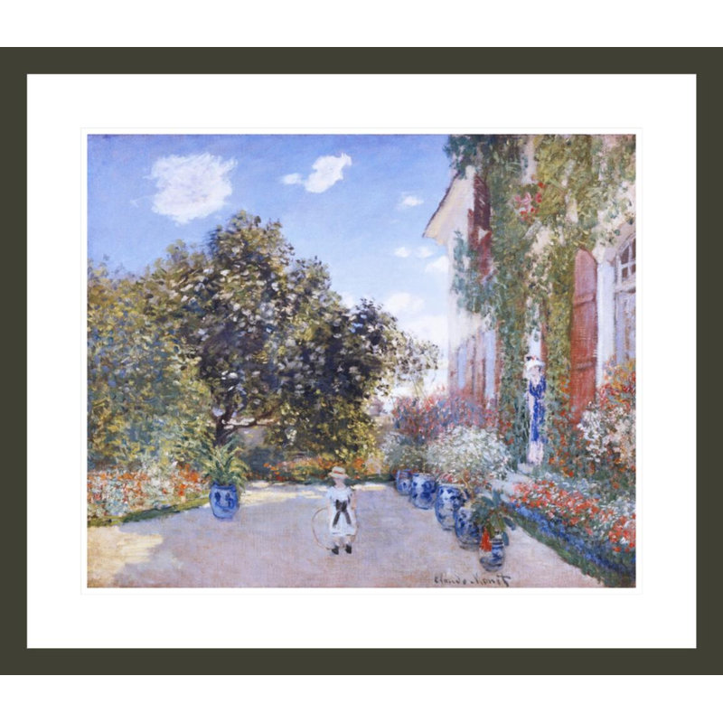 «Garden of the Artist at Argenteuil» par Claude Monet, impression giclée encadrée, H 23,5 po x l 27,07 po