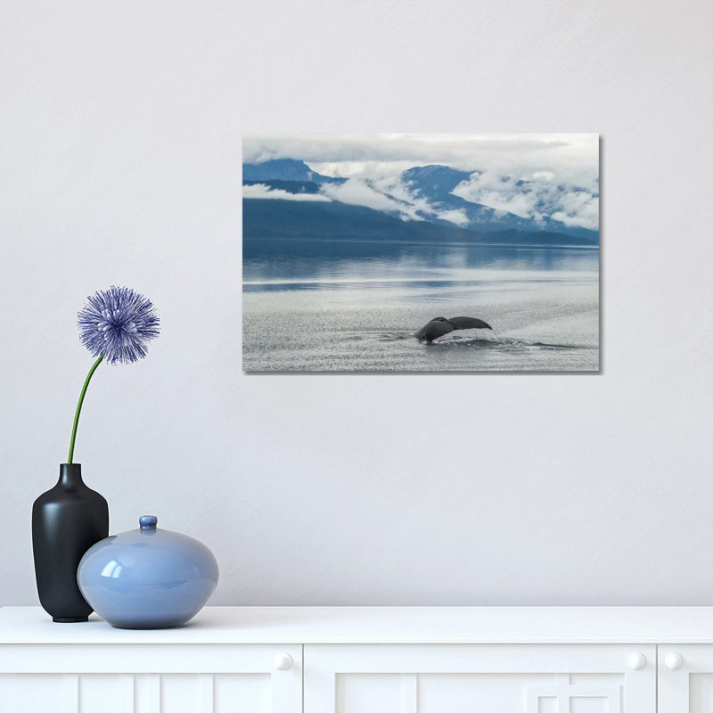 USA, Alaska, Tongass National Forest. Humpback Whale Diving by Jaynes Gallery - Wrapped Canvas Print, 30.48 cm H x 45.72 cm W