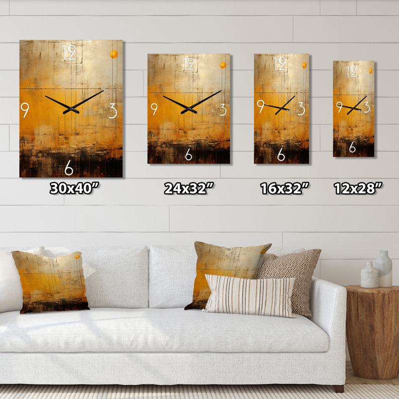 Pleine lune horloge murale moderne surdimensionnée rustique, H 40 po x l 30 po x P 1 po
