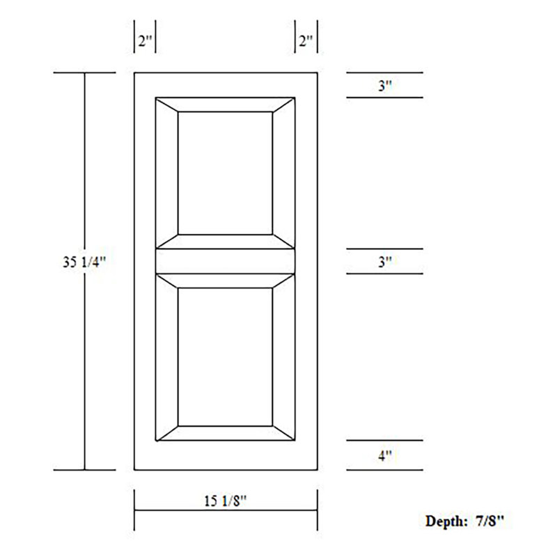 Premier White Polystyrene Raised Panel Shutters Set of 2