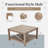 Gracie Oaks 31.5" Square Coffee Table Modern Farmhouse Living Room Furniture, Beige