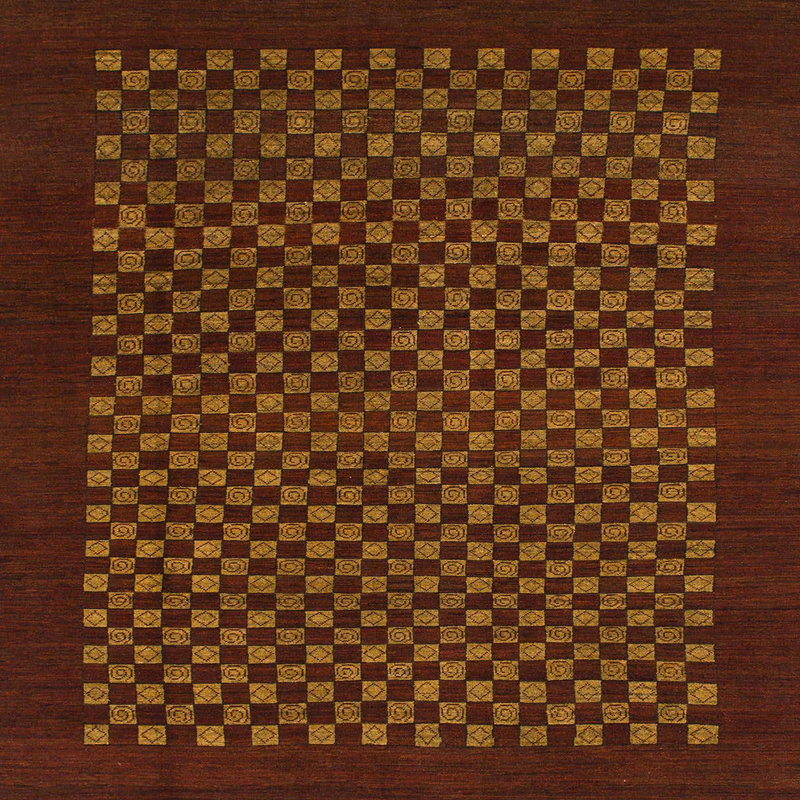 Tapis abstrait moderne 1435, Carré 6 pi