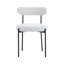 Mableton 49cm H Tufted Upholstered Metal Side Chair in White-626597582