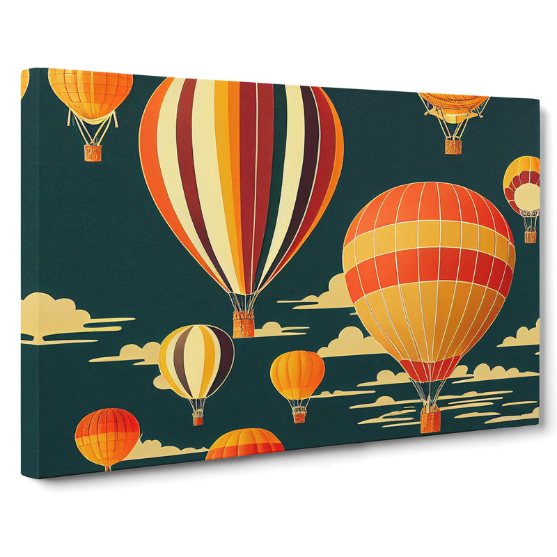 Deco Hot Air Balloons Vol.1 - Wrapped Canvas, 50cm H x 76cm W x 3cm D